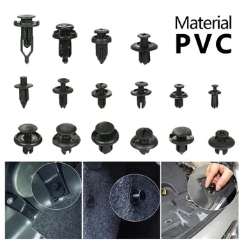 

Black Fastener Clips Mixed Car Fasteners Door Trim Panel Auto Bumper Rivet Retainer Push Engine Cover Fender with Box 620 Pcs
