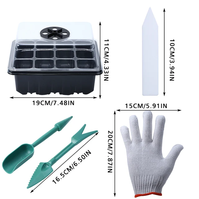 3Db/5Db 12 Sejtmag -Tálca Teljes Méretű Betétek Növényi Indító Növekvő Készlet Tálca Grow Doboz Palánták Csírázási Készletek