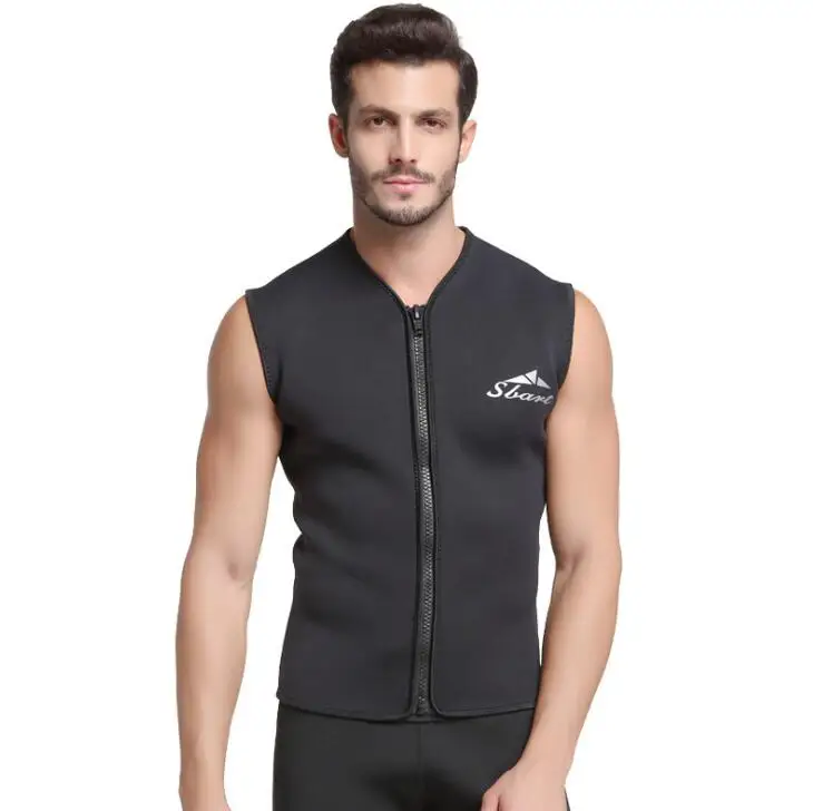 

5MM Diving Jacket Sleeveless Elastic Vest Men Winter Spearfishing Thermal Swimwear Wetsuit