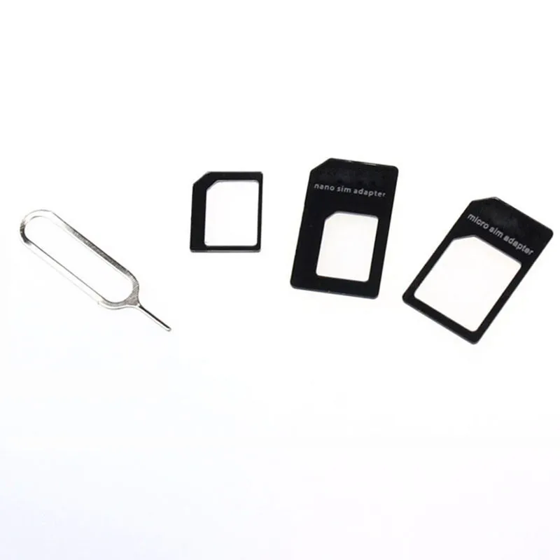 Ouhaobin адаптер для Nano SIM карты 4 в 1 micro sim с разъемом Pin Ключ Розничная посылка iPhone 5