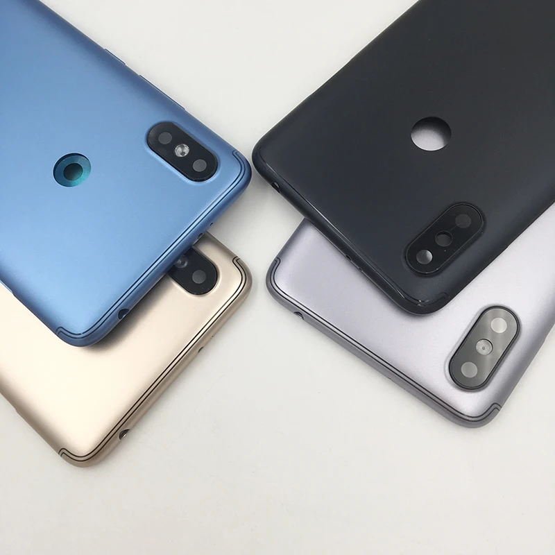 Xiao mi Red mi S2 Задняя крышка батареи красный mi S 2 задняя крышка корпуса задняя дверь камера Стекло объектив Запасные части+ боковой ключ с логотипом