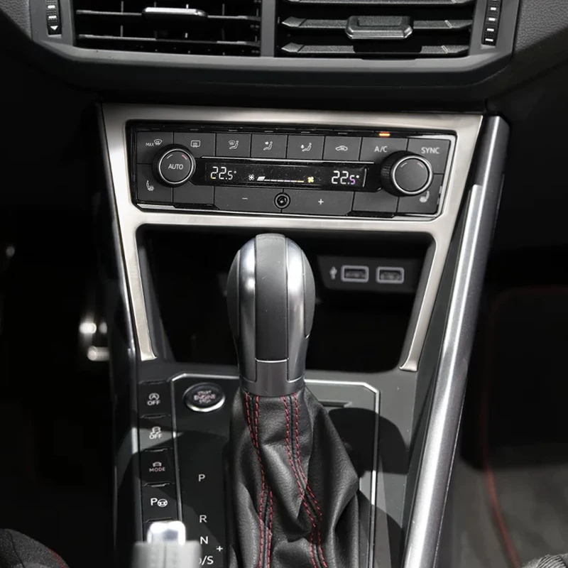 Для Volkswagen Polo Virtus MK6 AW-, автомобильный Стайлинг, центральный контроль, рамка с блестками, декоративные полоски, аксессуары для внутренней рамы