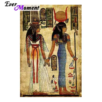 

Ever Moment Diamond Classic Art Painting Set Ancient Egypt Woman DIY Mosaic Diamond Embroidery Craft Gift New Arrivals 5L760