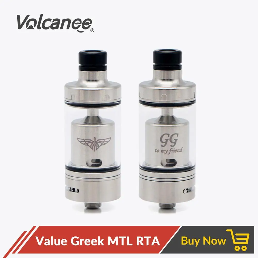 

Volcanee Shenray Value Greek MTL RTA Rebuildable Atomizer Top Filling System SS316L Vape Tank Fit 510 E Cigarette Mod