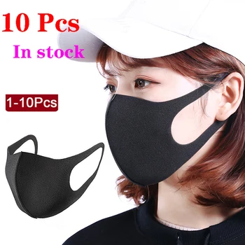 

Washable Earloop Face Mouth Mask Reusable Women Anti Haze Dust Cycling Environmental Face Mask Men Respirator Fashion Black Mask