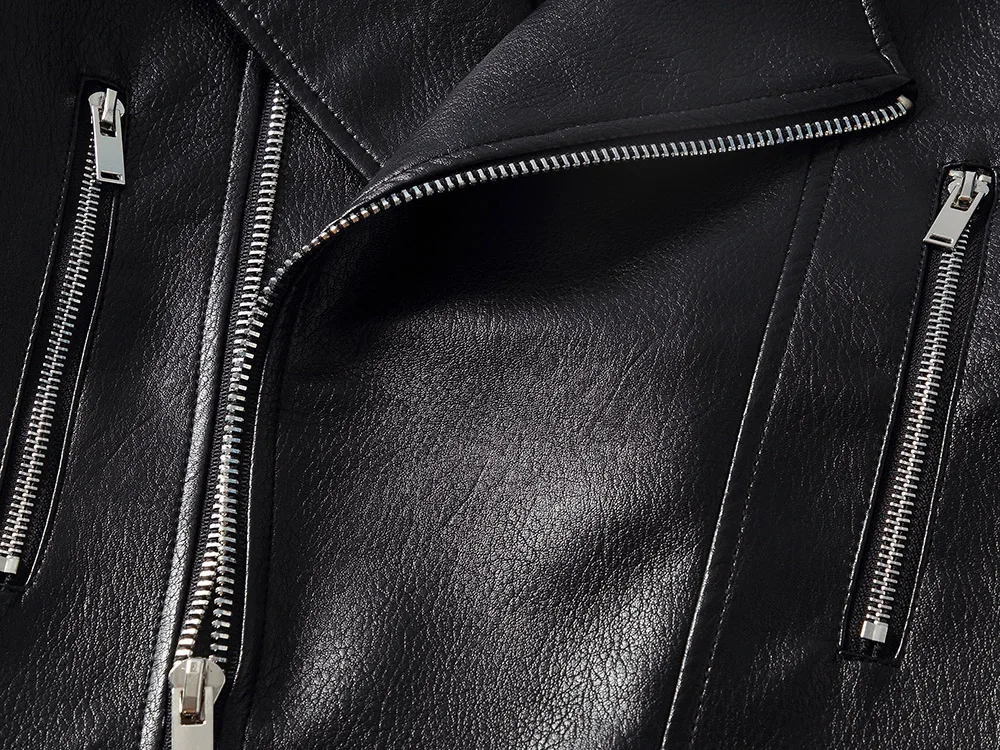 DUYOU Moto& Biker стильные мужские Куртки из искусственной кожи с отложным воротником, мужские облегающие уличные куртки с вышивкой в виде орла