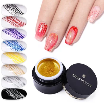 

BORN PRETTY Color Spider Wire Drawing Nail Gel Polish Painting UV Gel Varnish Pulling Silk Creative Nail Art Gel Nail Polish