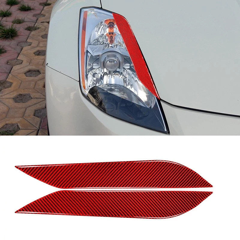 Автомобильная наклейка из углеродного волокна для Nissan 350Z 2006-2009 передние фары