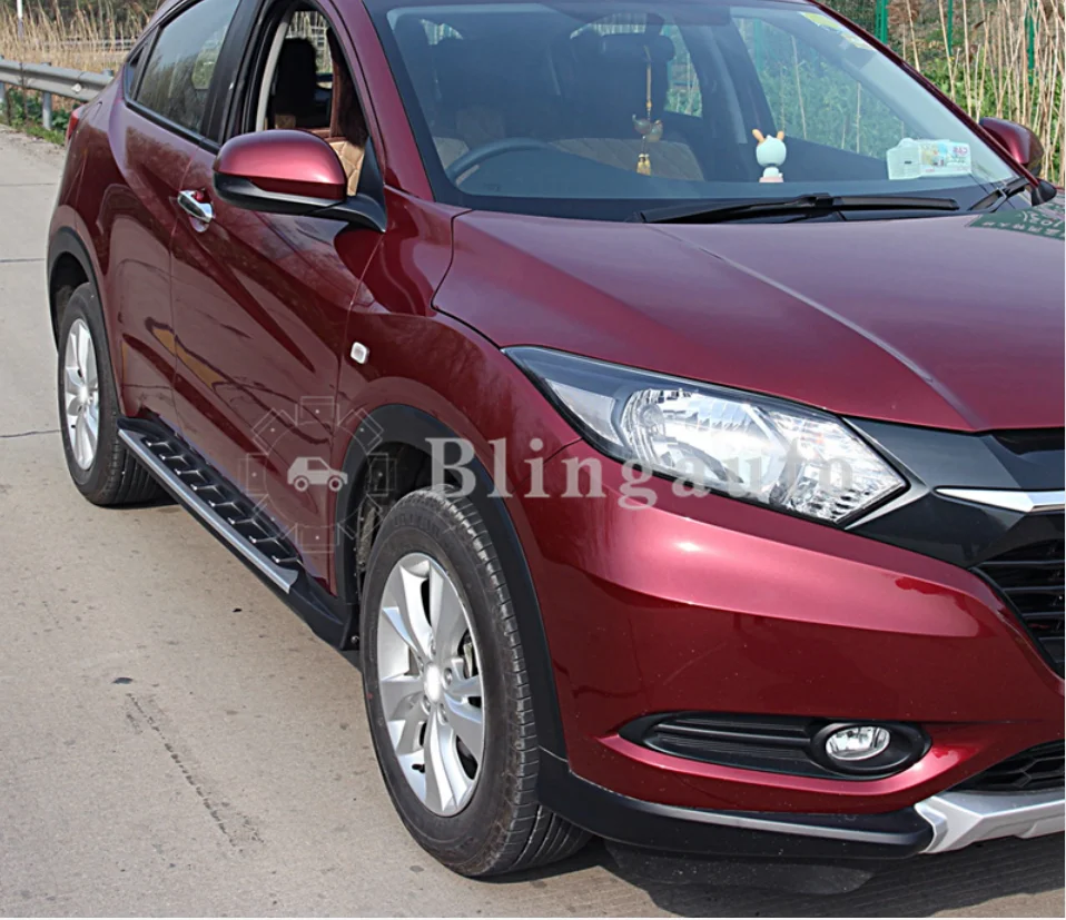 Подходит для H ONDA HRV HR-V VEZEL- 2 шт. Левая Правая алюминиевая Беговая доска боковые шаги nerf бар Автомобильная педаль боковые лестницы