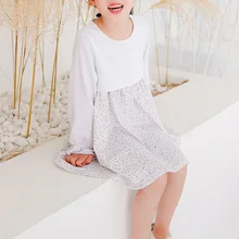 Платье для маленьких девочек весенне-осенняя одежда принцессы для малышей вечерние платья с длинными рукавами из 2 предметов Одежда для маленьких девочек Детская От 2 до 8 лет