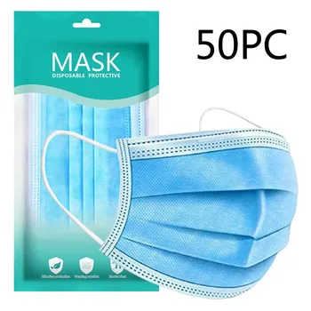 

10/20/50pcs Disposable Face Cover Mouth-mask Anti-Dust Personal Covers 3Ply Ear Loop Face-Mask Dropshipping Stock mascarillas