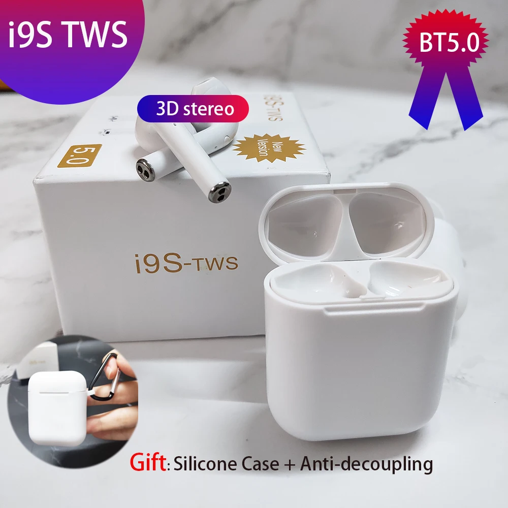

Original i9s TWS real 1:1 size Bluetooth 5.0 headset 3D bass Wireless Earphone PK i150 i10 i60 draadloze oordopjes