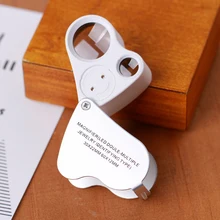 30x 60x Лупа Петля двойной мощности Светодиодный свет Ювелирные изделия Лупа