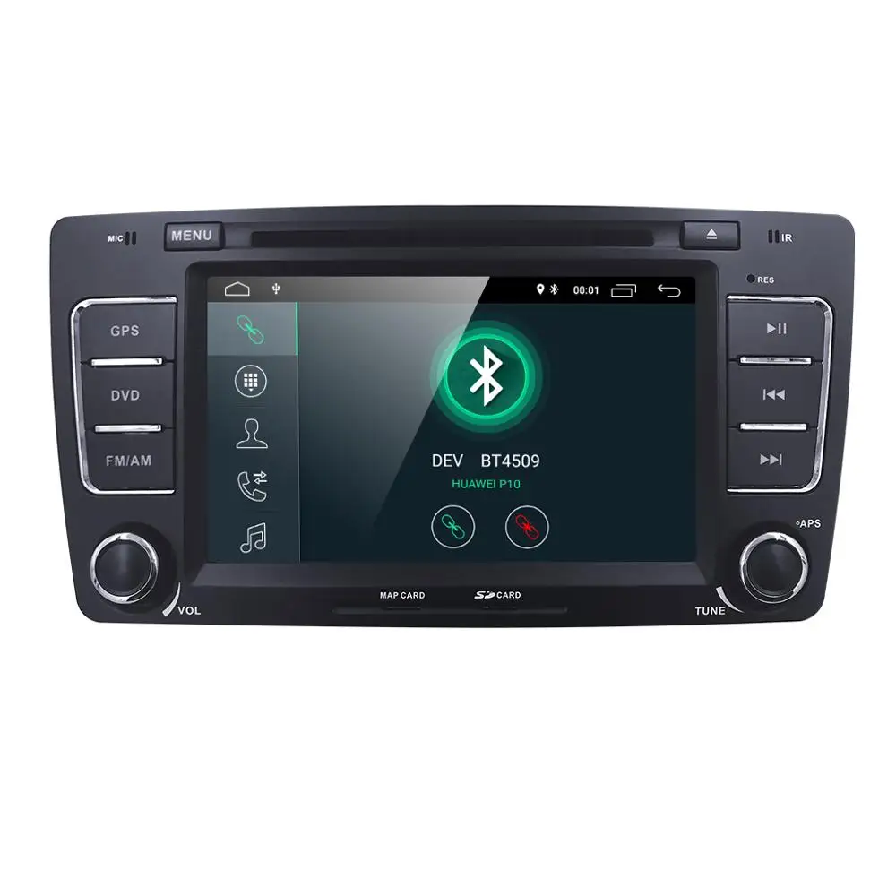 Top Android 9.0 Car Multimedia player GPS Autoradio 2 Din 7 Inch For SKODA Octavia 2009-2013 Bluetooth IPOD FM Radio RDS WIFI DVR SD 1