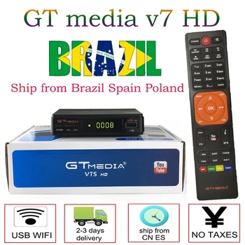 

DVB-S2 Gtmedia V7S HD 1080P Digital Receptor DVB-S2 Satellite Receiver Tv Tuner HD Box Cline cccam Decoder Spain WiFi Freesat v7