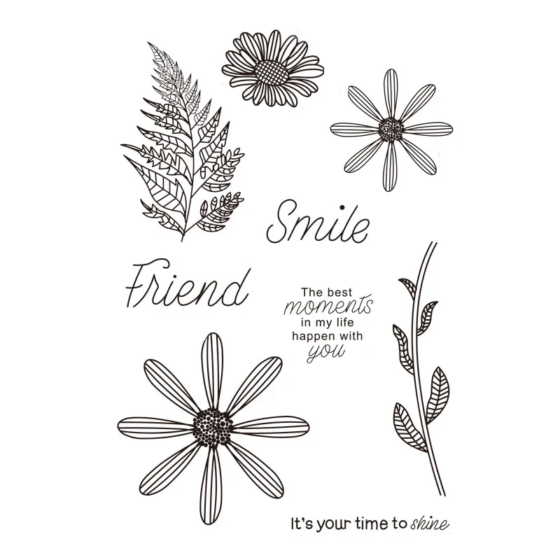 only stamp Smile friend прозрачные штампы/Скрапбукинг для DIY/изготовление карт/детское рождественское забавное украшение - Цвет: only stamp