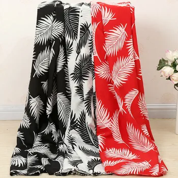 

Printed Polyester Crepe Chiffon Fabric Custom-made Stretchy Crepe Fabric Chiffon Leaf Printed Chiffon