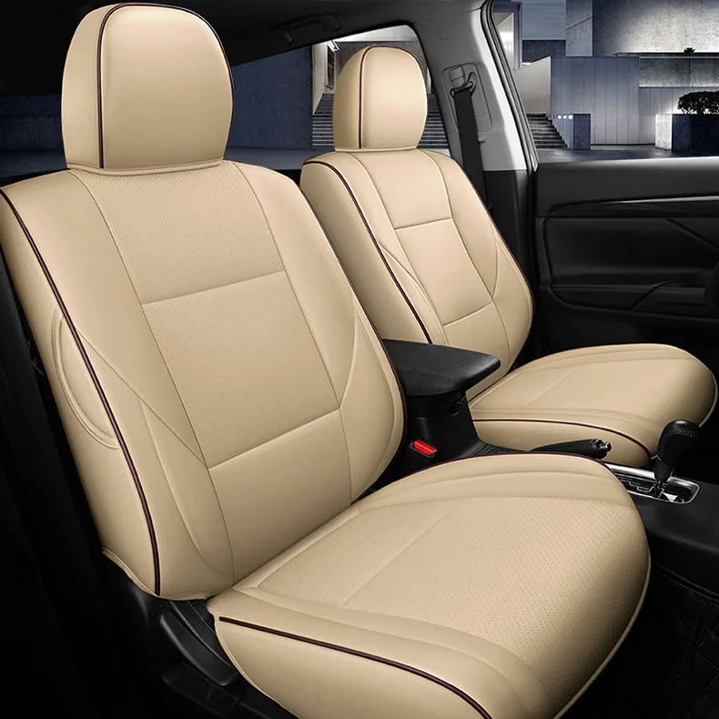 Чехлы для автомобильных сидений кожаные для Авто mitsubishi outlander автомобильные чехлы для сидений для авто товары автомобильные аксессуары Стайлинг