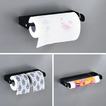 

Non-perforated fresh-keeping film rack kitchen shelf napkin receives roll paper rack drawer wall hanging paper rack