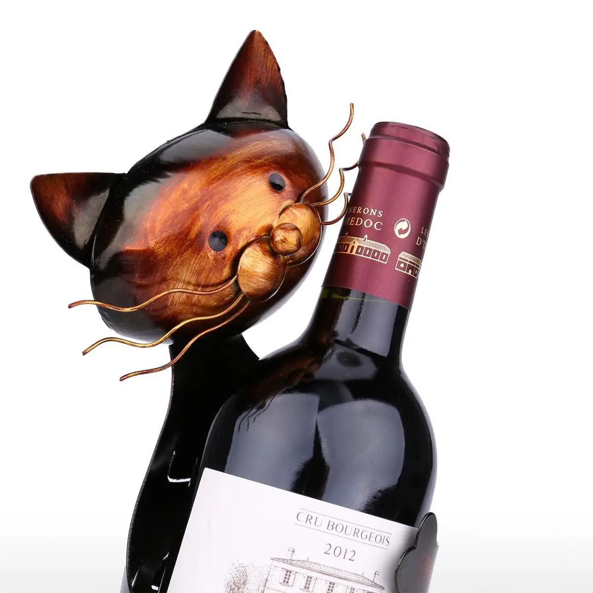 TOOARTS Cat стеллаж для вина держатель Полка Металлическая практичная скульптура Винный Стеллаж украшение дома интерьерные изделия Рождественский подарок