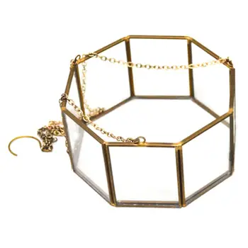 

Octagonal Geometric Hanging Glass Flower Plant Vase Terrarium Container Pot Home Garden Decor