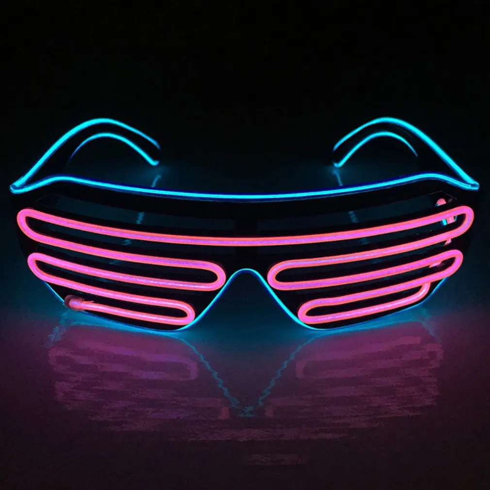 

Two-Color Blinds El Cold Light Glasses Led Fluorescent Glasses Cocktail Show Decorative Glasses Professional