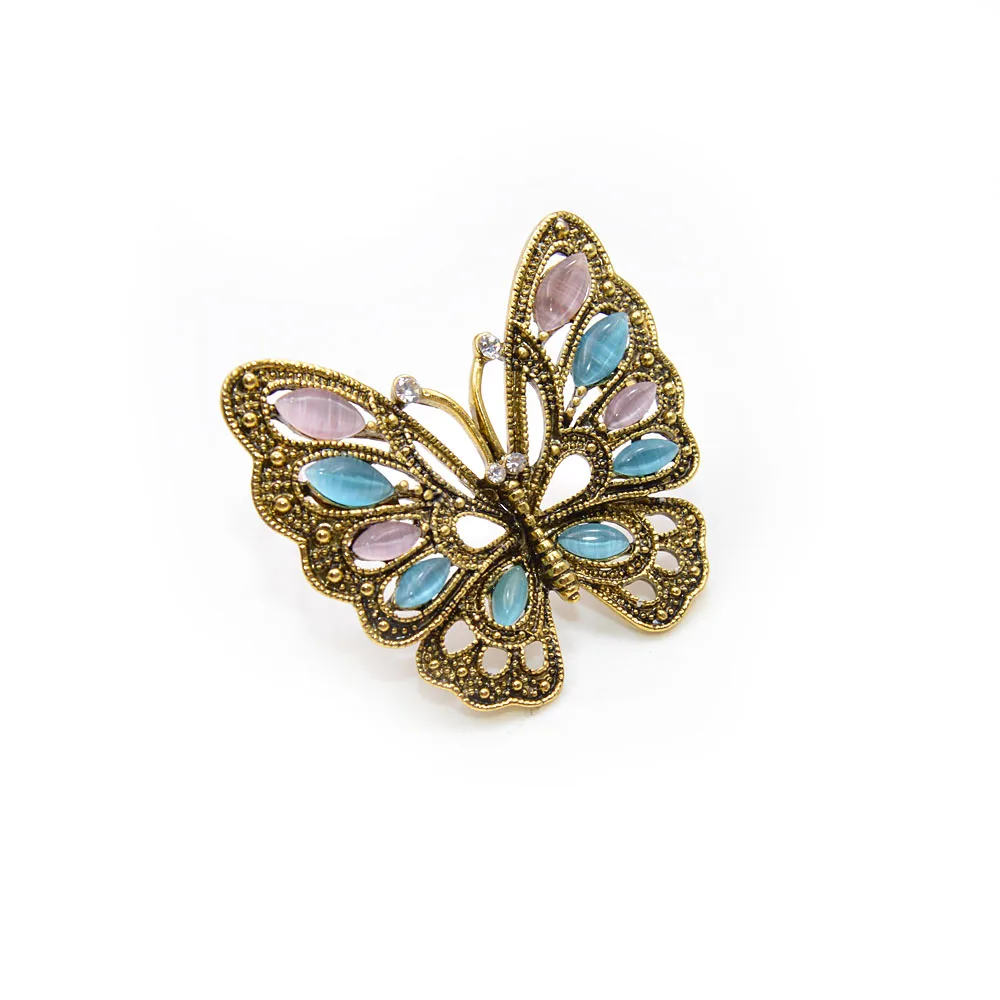 Синди Сян(сочетание ароматов риса и орехов) Vintage Opal в виде бабочки из стразов для Для женщин элегантные модные зимние брошь пальто вечерние аксессуары Высокое качество Новинка