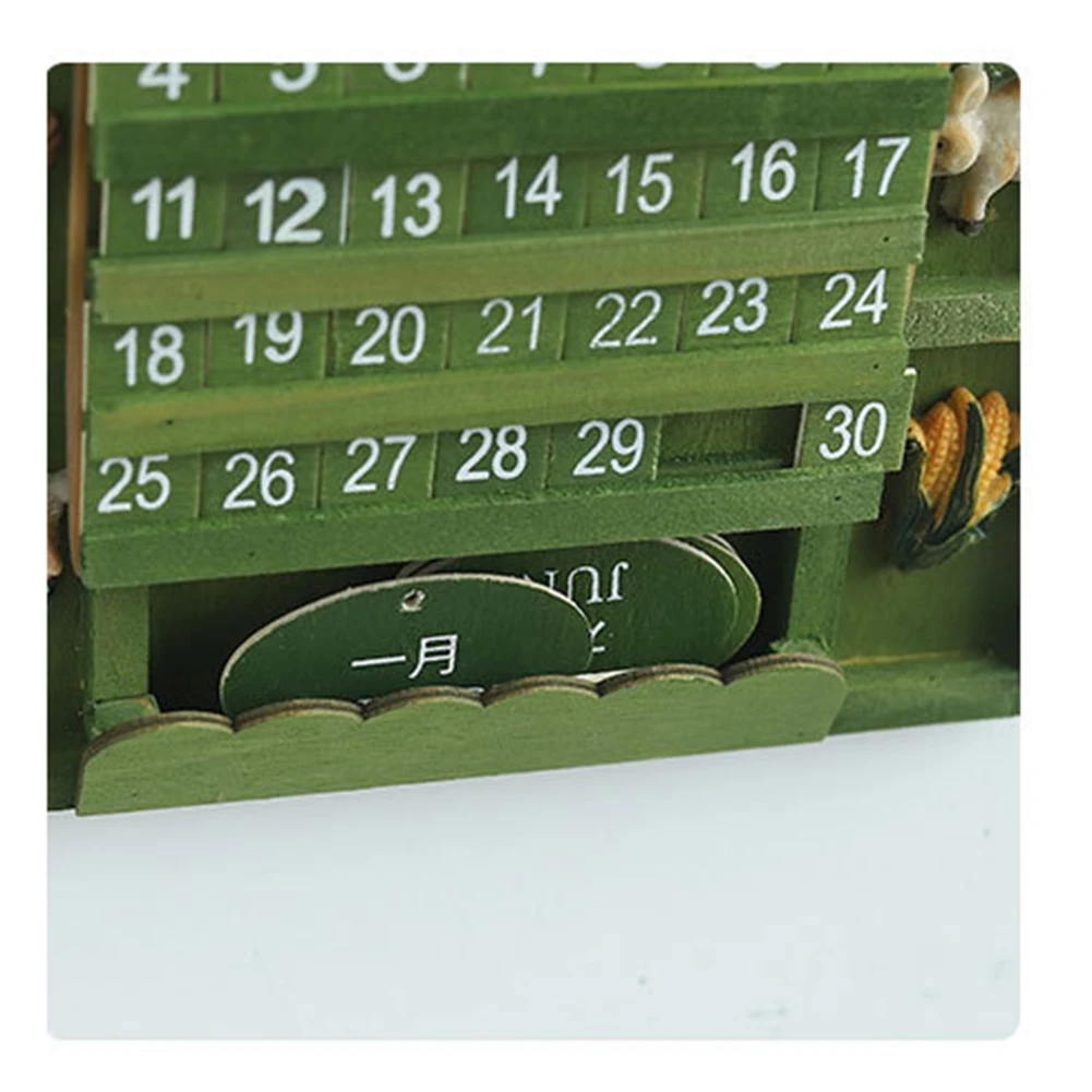 Новогодний Настольный календарь деревенский двуязычный календарь мебель Средиземноморский Подвесной деревянный ручной календарь поделки