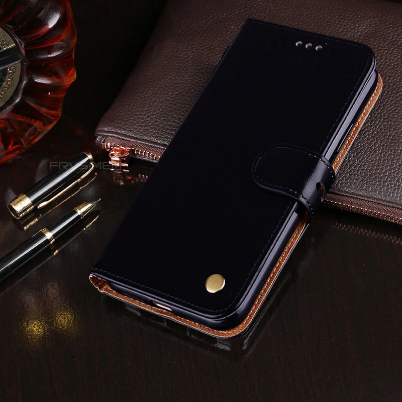 Luxury Wallet Case Flip Leather Cover for Samsung Note 10 Plus 9 8 A10 A40 A50 A70 S8 S9 A20 A20e A30 S10 S6 S7 EDGE Soft Bags - Color: Black