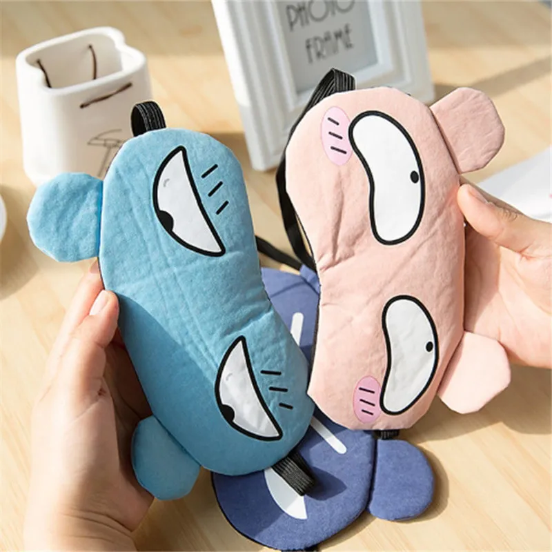 Spring Summer Fashion Cute Cartoon Cat Sleep Eye Mask Padded Shade Cover Travel Relax Aid