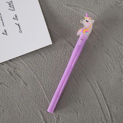 Cosas кавайный свет единорога силикагель ручка новинка нейтральная ручка для письма подарок для детей офисные школьные принадлежности прекрасный Papeterie - Цвет: A0595