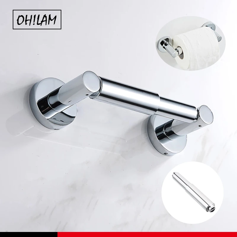 

Round Toilet Paper Roll Holder Storage Bathroom Traditional Pivot Towel Dispenser Tissue Hanger Wall Mount Bathroom Accessories