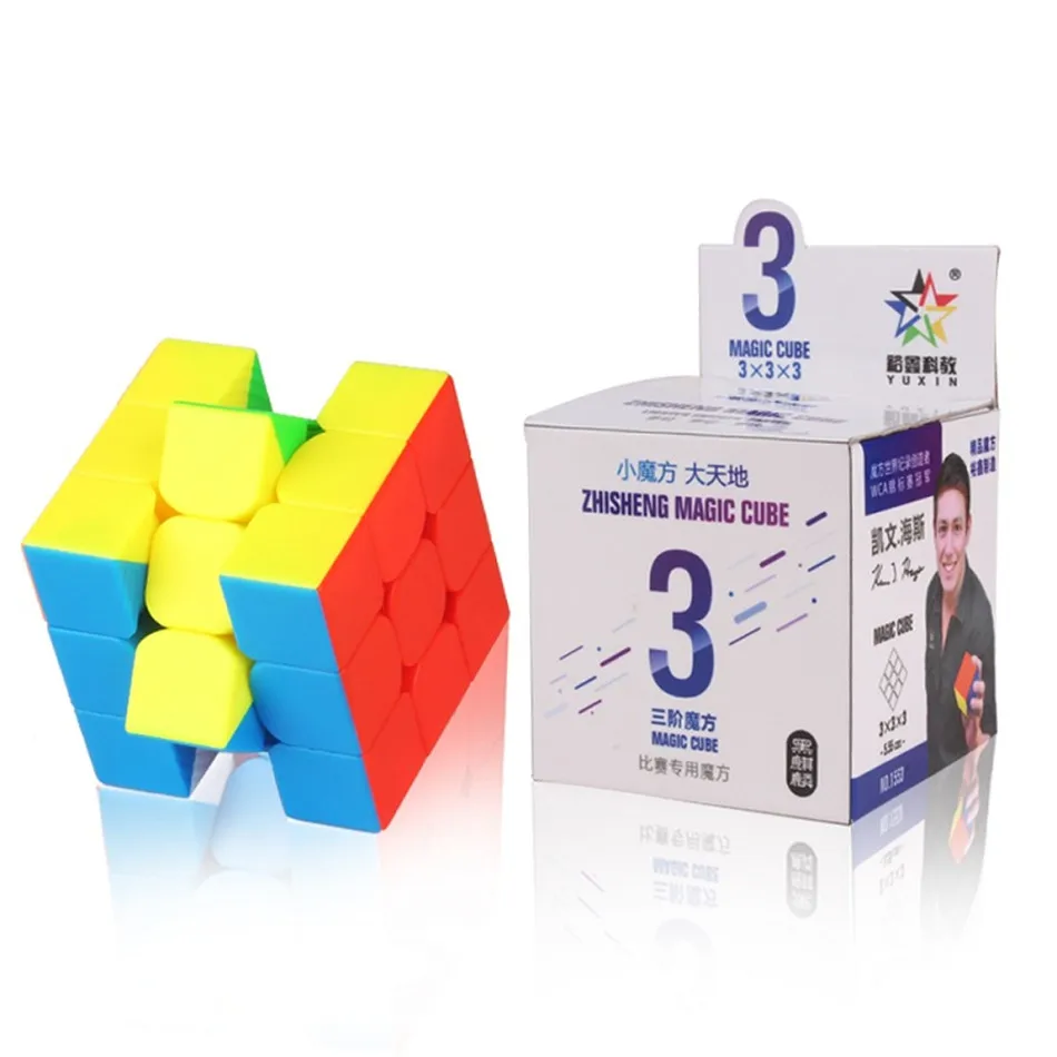 YUXIN Кубик Рубика Черный Кирин 3x3x3 Магический кубик Красочный стикер без скорости