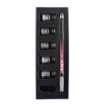 

1/7/13pcs/set New Multicolor Starry Drip Glass Fountain Dip Pen Drawing Tools drawing ink sets for Comic Painting Craft