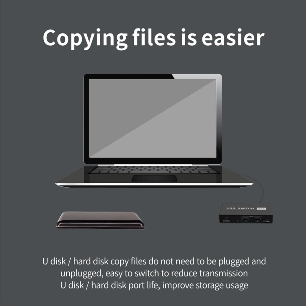 Computer Sharing Peripheral 2 In 4 Out Laptop Hub Hard Drives PC Scanner Universal For Printer 2.0 USB Switcher Keyboard Mouse