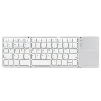 

Folding Bluetooth Keyboard Rechargeable Keypad With Touchpad Tablet Pad Phone
