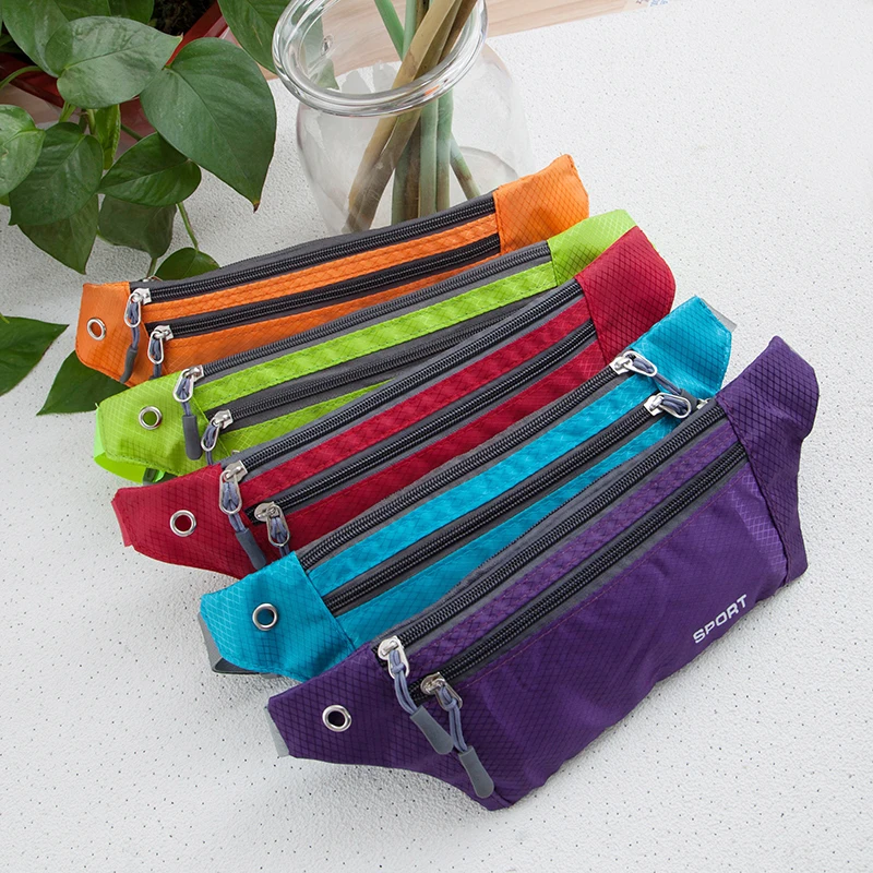 

New Light Belt Fashion Waterproof Nylon Chest Waist Bags Unisex Fanny Pack Ladies Waist Pack Belly Sling Bags Black