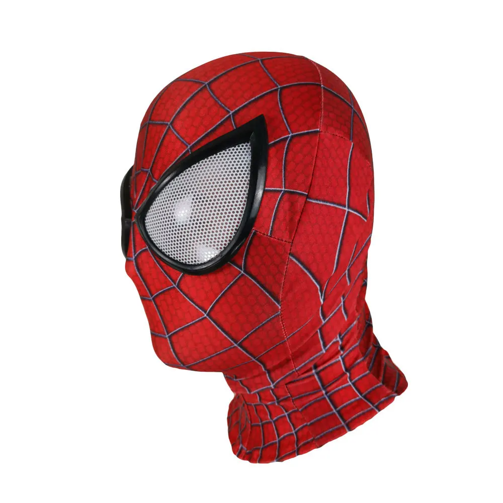 Spiderman Hood Mask Cosplay Prop Far From Home Peter Parker Mask Lenses Superhero Spider-Man Headgear - Color: D