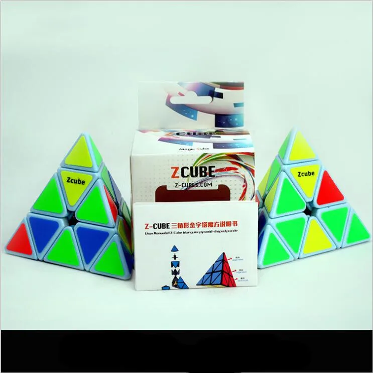 Z cube 3X3X3 Пирамида скоростной магический куб профессиональный Пазлы красочные