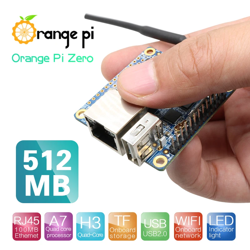 Orange Pi Zero 512MB H3 Quad-Core Open-Source Single Board Computer Run Android 4.4 Ubuntu Debian Image single board computer