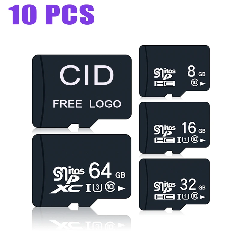 10PCS CID GPS 8GB 16GB 32GB 64GB TF/SD card Memory Card modification CID TransFlash navigation high speed Custom for Car GPS best memory card