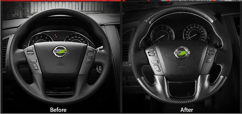 Подходит для 2013- Nissan Tour Le Y62 кожаный чехол для ручного шитья рулевого колеса автомобиля модифицированный Карбон волокно руль cov