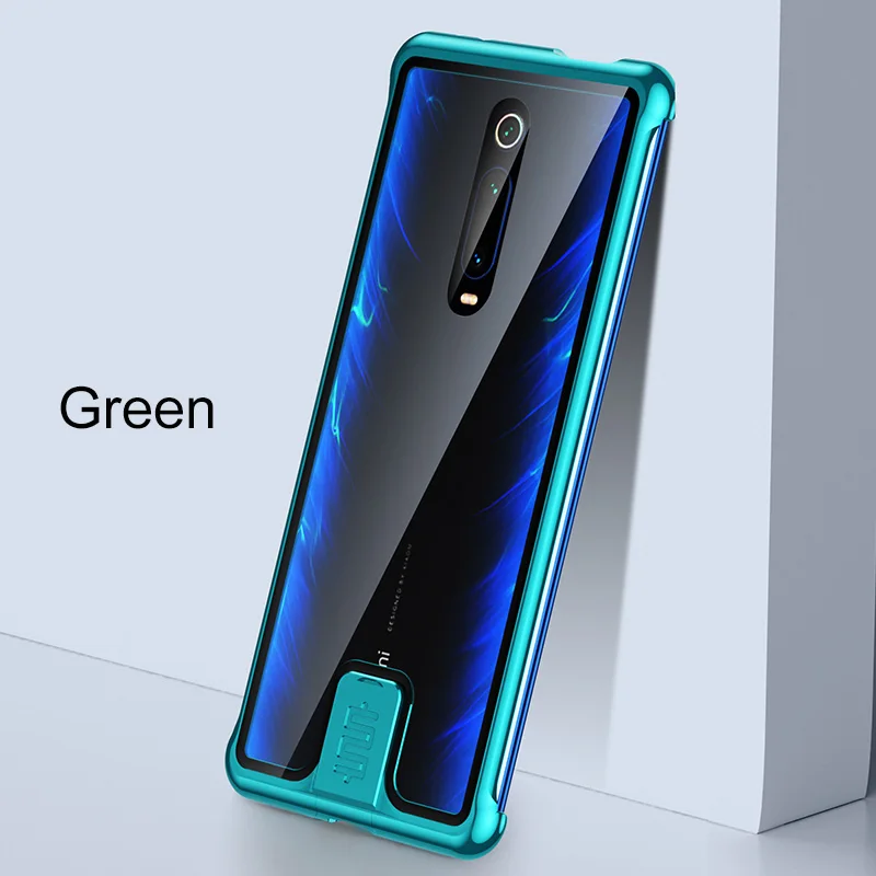 K20 Pro Чехол для Xiao mi Red mi K20 K20 Pro Чехол из закаленного стекла противоударный металлический бампер чехол для Xiaomi mi 9T 9T Pro Funda - Цвет: Green