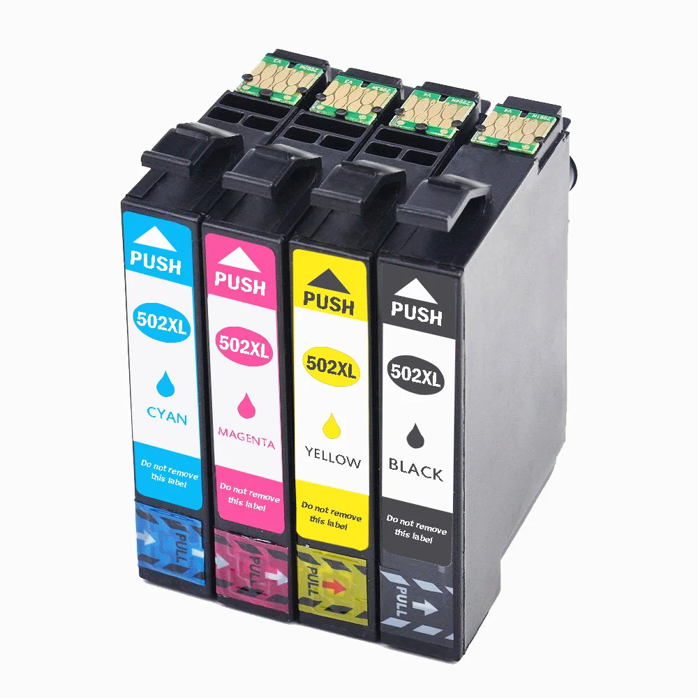 

4 for Epson 502xl 502 Ink Cartridges Compatible with Epson Expression Home XP-5100 XP-5105 WorkForce WF-2860DWF WF-2865DWF