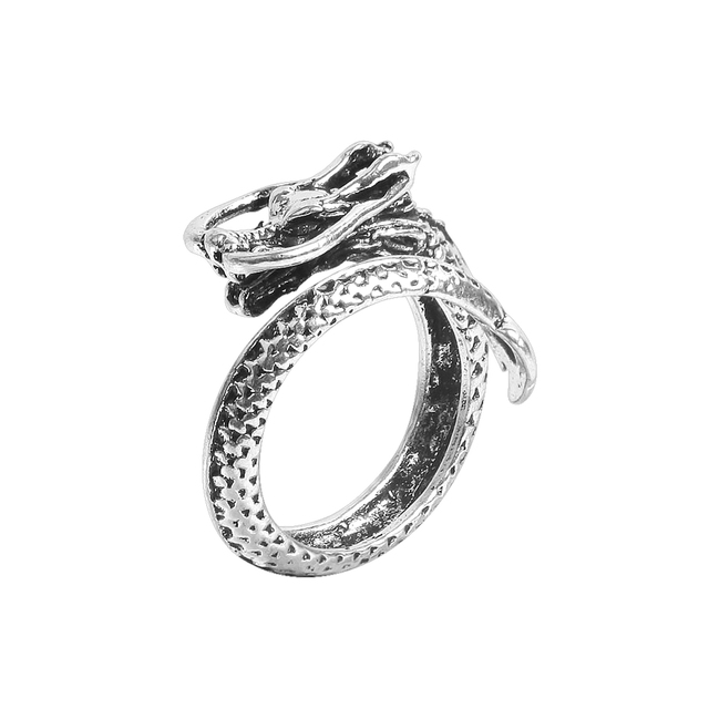 Punk Domineering Animal Dragon Designs Adjustable Rings For Men Teen Boys Retro Cool Fashion Party Jewelry Gift For Men