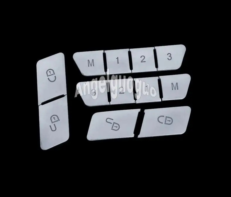 Angelguoguo Car Door Seats Memory Adjusting Push Button Trim Cover sticker for Mercedes Benz CLA/GLA/GLK/GLE/CLS/GL/ML/A/B/E