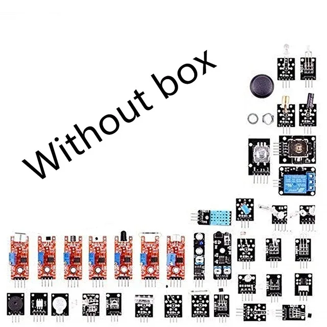37 в 1 плата для монтажа сенсорных модулей Набор для Arduino и MCU обучающий пользователь для Arduino для начинающих DIY Raspberry Pi Mega2560 для UN - Цвет: without box