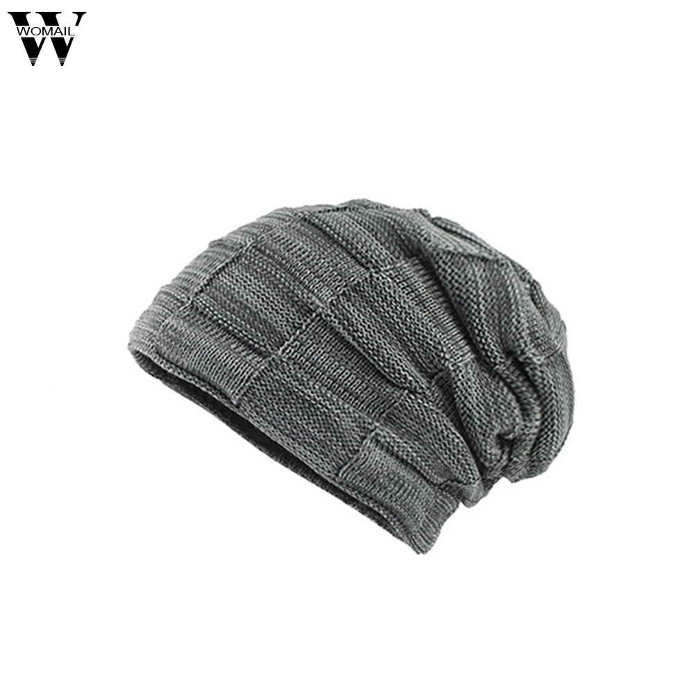 Womail beanies шапка мужская утолщенная теплая вязаная шапка вязанная крючком зимняя вязаная шапка с черепом, шапки Лыжная шапочка wo мужская шапка sep17