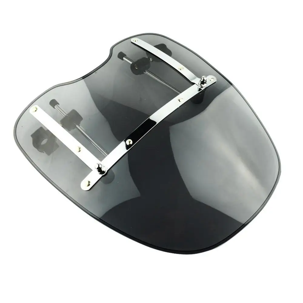 1" x 16" для Yamaha V Star 650 950 Virago 1000 1100 V-max Vmax 1700 лобовое стекло мотоцикла с рулем 7/" и 1" - Цвет: Smoke Black