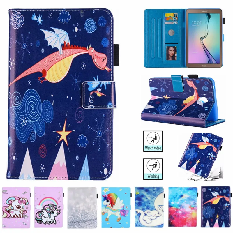 Чехол для планшета Samsung Galaxy Tab A 8 0 дюйма женский модный кожаный чехол кошелек с